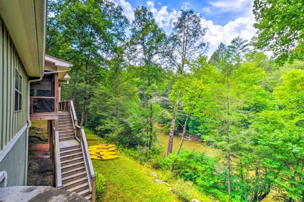 Cozy Riverside Dahlonega Home With Kayaks And Fire Pit Exterior foto