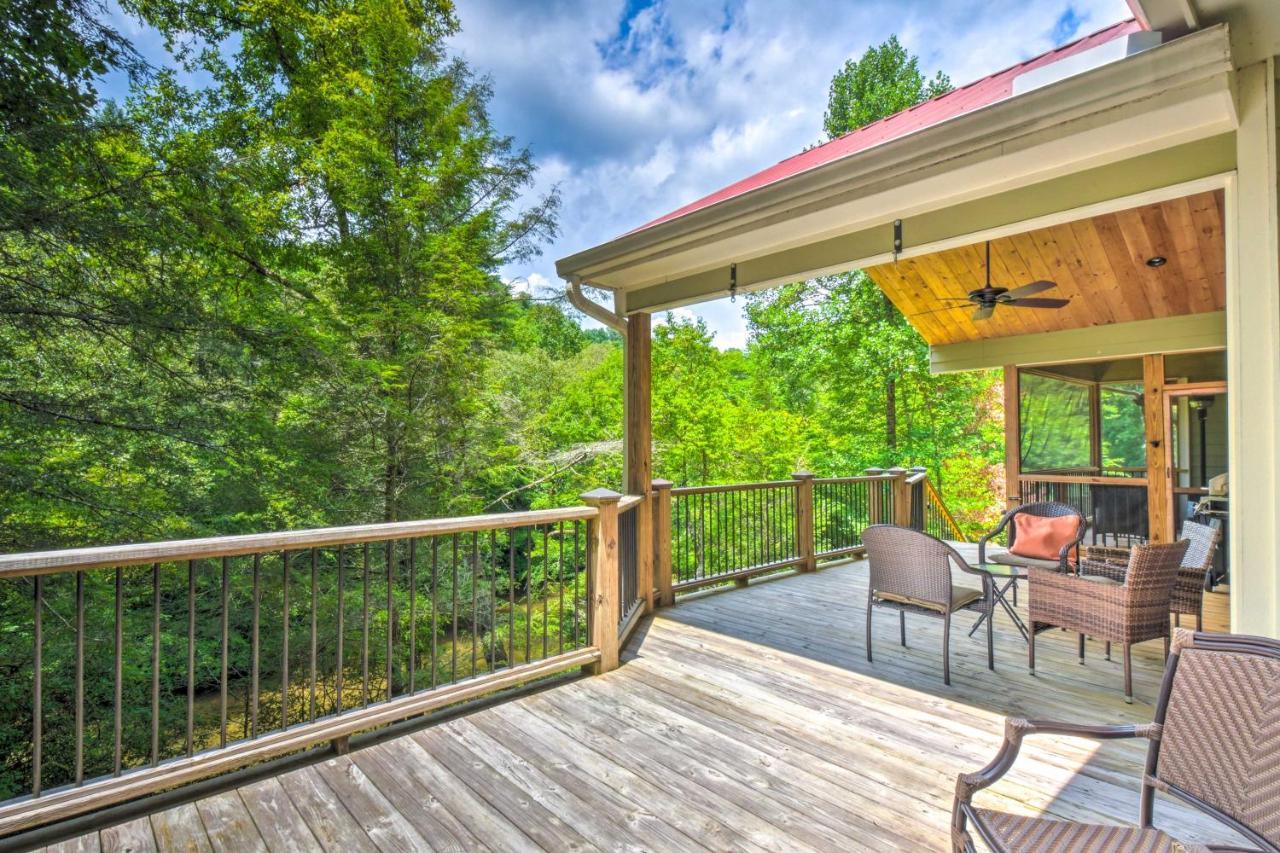 Cozy Riverside Dahlonega Home With Kayaks And Fire Pit Exterior foto
